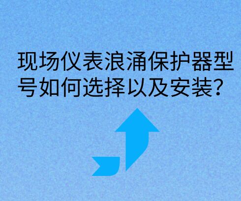 現場儀表浪涌保護器如何選擇型號以及安裝？