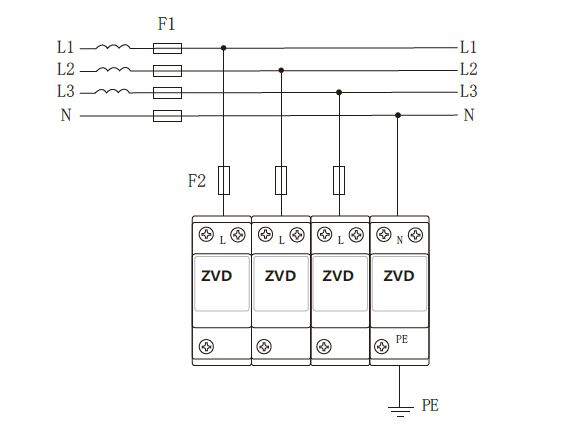 15kA一級浪涌保護器 Iimp≥12.5kA Up≤2.5kV 4P 2P 3P T1級SPD