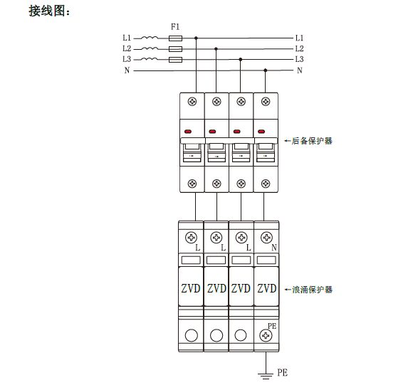 SPD后備保護器怎么接線，接好后要合上嗎？