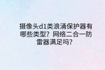 攝像頭d1類浪涌保護器有哪些類型？網絡二合一防雷器滿足嗎？