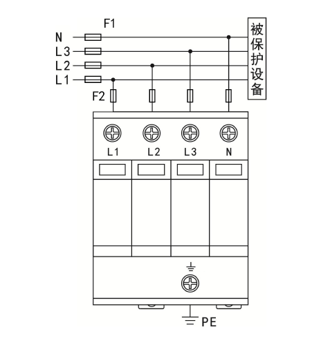 SPD3三相第二級限壓型電源防雷器（8/20us）過電壓保護器