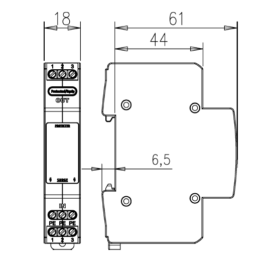 SPD7網絡信號防雷器-網絡過電壓保護器SPD E類F類（D1/C2）