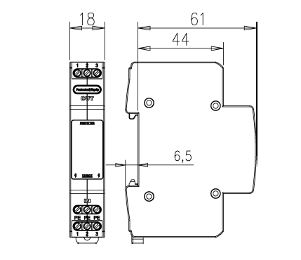 千兆網絡信號防雷器（單路）-RJ45網線數據導軌式防雷模塊